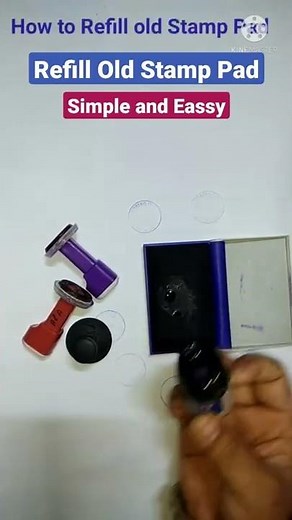 How to Refill Old Stamp Pad I Refill old ink Stamp Pad Simple and Easy