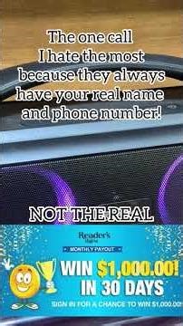 Jamaican readers digest scam ￼call