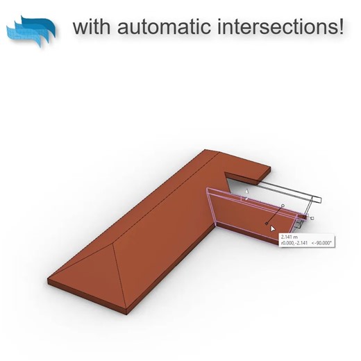 Create Hip and Gable roofs with automatic intersections! Roofs can be also created from curves and the slopes can be edited easily! #rhino3d #Visualarq #bim #flexiblebim #architecture3d #architecture2d #parametricarchitecture #softwarearchitecture #grasshopper3d #architecturaldrawings #freeformarchitecture | VisualARQ