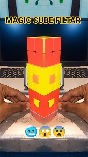 Rubik’s Cube Magic Filter Trick 😱 | Amazing Cube Transformation | #shorts