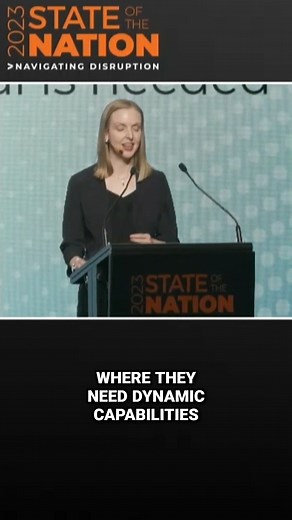 "In a world that is highly volatile and uncertain, dynamic capabilities are what will help businesses to maximise their chances of long-run survival and success." Senior Economist, Melissa Wilson, discussing the importance of dynamic capabilities at State of the Nation 2023. Stay tuned for CEDA's newest dynamic capabilities report launching soon. #productivity #innovation | CEDA (Committee for Economic Development of Australia)