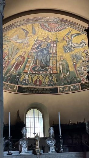 Milan 🇮🇹 Italy. Basilica of Sant'Ambrogio. Ancient frescoes.