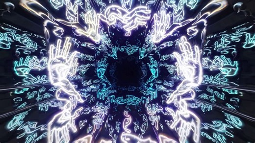 外星人 液态金属界面 发光的外星人字形 - Free video on Pixabay