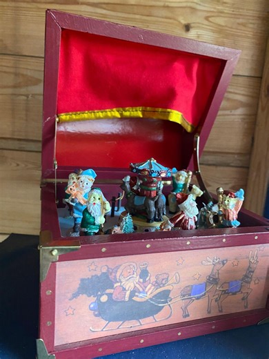 Christmas Animated Wind up Musical Box, Collectible, Gift - Etsy