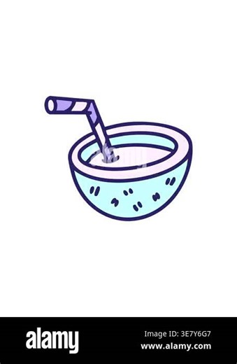 flashy sales animation of brazilian cocoloco brazilian cocktail drawing Stock Video Footage - Alamy