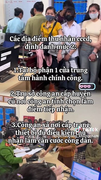 Địa chỉ làm cccd mới. Định danh mức độ 2. Sau ngày 1.3. Tại bộ phận 1 cửa trung tâm hành chính công. Trụ sở công an cấp huyện cũ nơi công an tỉnh chọn làm điểm tiếp nhận. Công an xã nơi cấp trang thiết bị đủ điều kiện thu nhận làm căn cước công dân.#conganxa#cccd#dichvucong_bocongan