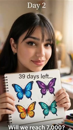 اليوم الثاني من التحدي .. بتتوقعوا كيف رح يكون شكل الفراشة🤫 لايك واشتراك كرمال المفاجئة #art