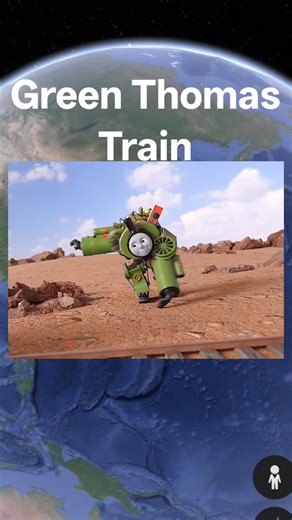 🤯😶‍🌫️I Found Green Thomas Train on google map🗺️#shots #reel #trending #viral #googleearth #map