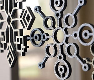 Laser Cutting Plywood Snowflakes