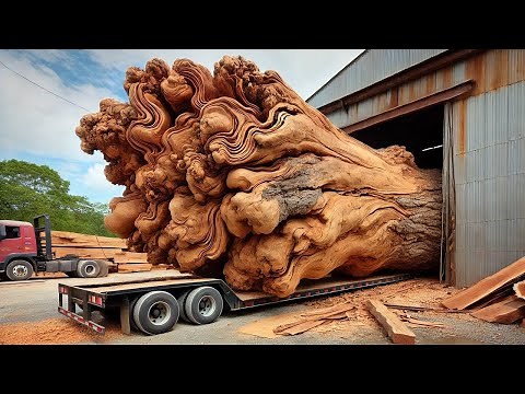 Don't Believe If Don't See: Creative Guy Turn Huge Tree Stump to Thousand Dollar Garden Coffee Table