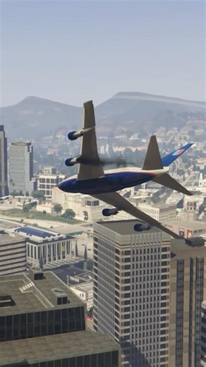 Shocking Moment: Airplane Trapped Between Skyscrapers!