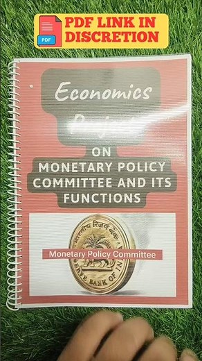 Economics project file | Monetary Policy Committee (MPC) project | class 12th project file #diy