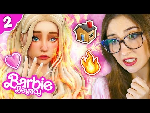 NEW HOUSE GOES UP IN FLAMES 💖 Barbie Legacy #2 (The Sims 4)