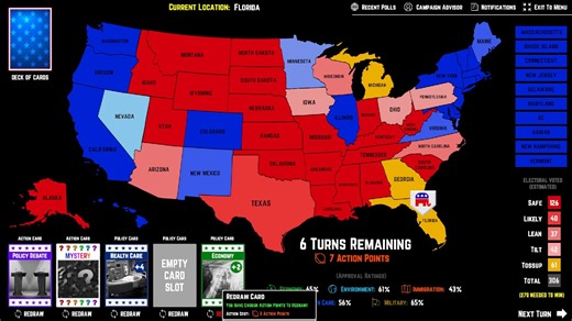 【美国总统选举游戏】American Election Simulator