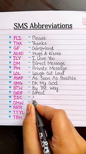 75K views · 199 reactions | SMS Abbreviations  . . . #English #education #abbreviations #vocabulary | Tushar Ghosh | Facebook