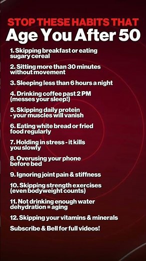 12 Daily Habits That Make You Age Faster After 50
