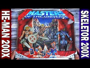Unboxing HE-MAN 200X vs Skeletor 200X gift set from 2002 Masters of the Universe toy line
