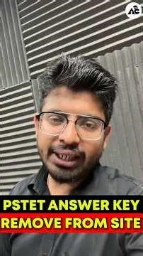 Pstet answer key remove from site ..!!!