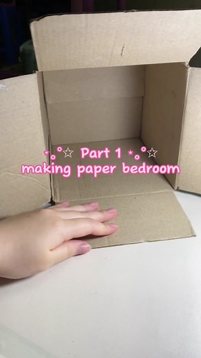 Paper bedroom making part 1 💕✨#foryoupage #tutorials #papercrafts #paperroom #4upage