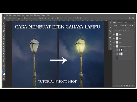 CARA MEMBUAT EFEK CAHAYA LAMPU || TUTORIAL PHOTOSHOP