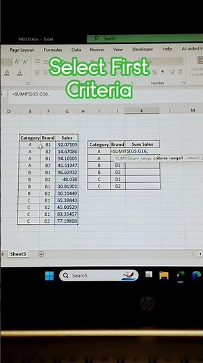SUMIFS Function in Excel | Multiple Conditions Formula Explained with Example #excel