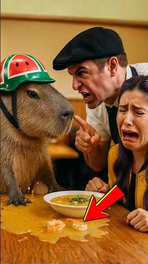 Capybara Spilled the Soup at the Shop… But It Was Misunderstood by Everyone 🍲🐾#shorts #capybara