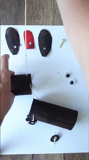 How to Make Dog Puppet from Toilet Roll