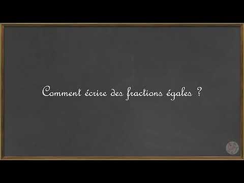 Ecrire des fractions égales (Compléter une égalité de fractions)