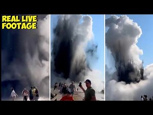 Yellowstone Geyser Erupts Sends Visitors fleeing for life | Yellowstone Explosion July 2024