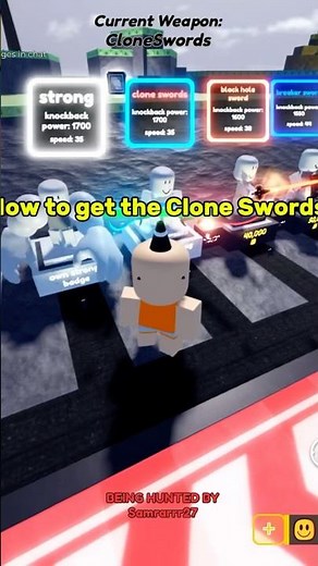 How to get the Clone swords in blades and buffoonery