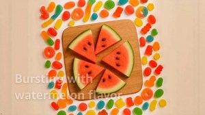Watermelon Gummy Rings Candy - Fresh, Soft, and Chewy Sugar Dusted Gourmet Watermelon Gummy Candy Rings (8 oz)