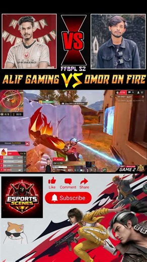 ALIF GAMING vs OMOR ON FIRE 🔥 FFBPL S2 | Best Fight‪@alifgaming007‬ ‪@OmorOnFire2022‬ #ffbpls2
