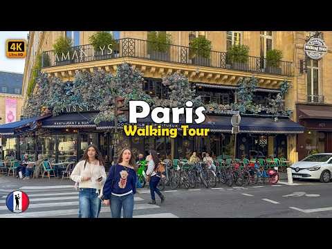 Paris Walking Tour 🌸 Beautiful Sunny Spring Day - Heart of the City 4K 60fps