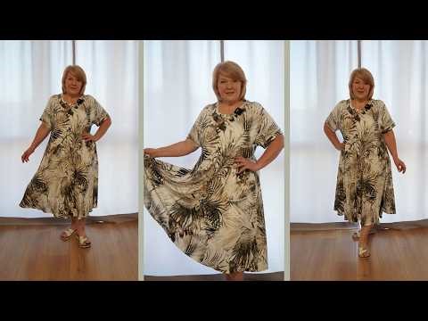 How to sew a dress without a pattern in any size in one evening. Simple construction without a ba...