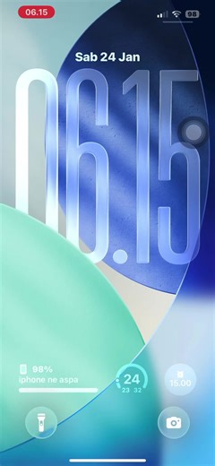 Focus mode blue 🩵🪼📘#bluetheme #iphone13#ios26 #liquidglass