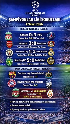 ŞampiyonlarLigi maç sonuçları+kalan maçlar #championsleague #şampiyonlarligi #galatasaray #liverpool