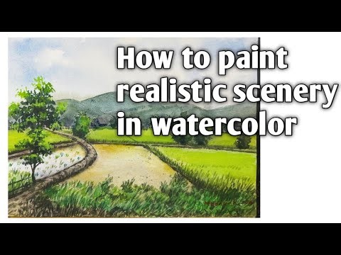 How to paint realistically in watercolor /watercolor, landscape paintings /beautiful scenery,￼￼