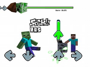 Friday Night Funkin creeper vs zombie 全流程演示