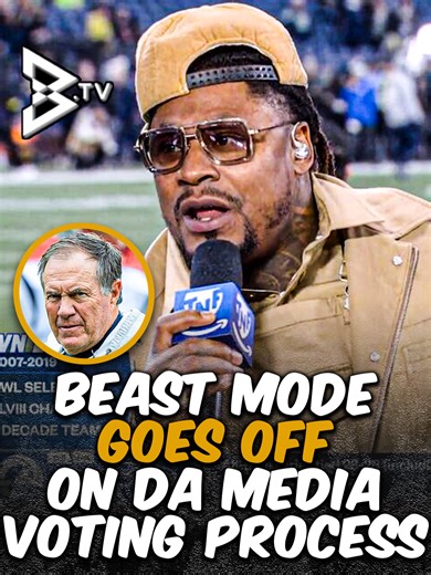 BEAST MODE AIN'T STUTTER NEITHER ‼️💯 #marshawnlynch #billbelichick #halloffame #beastmodetv #nflmedia