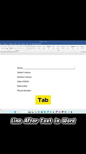 How to Add a Line After Text in MS Word | Easy Word Trick! 🔥