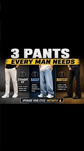 “3 Types of Pants Every Man Needs 🔥 (Upgrade Your Style)”