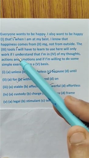 Daily Cloze Test Practice | Improve English Quickly #exam #exam #competitiveexam