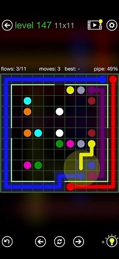 Flow Free - Walls - Courtyard Pack - Level 147 (11x11)