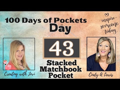 100 Days of Pockets DAY 43 Stacked Matchbook Pocket