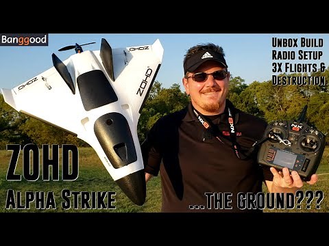 ZOHD - Alpha Strike - 620mm - Unbox, Build, Radio Setup, Maidens, & Crash!