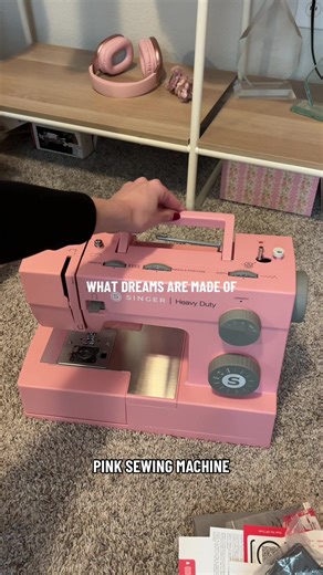 What pink dreams are made of!! I’ve been wanting a sewing machine for years! I’m pretty decent at hand sewing and have been dreaming of doing some fun projects. I’ve used a machine a few times and it can get so frustrating. Lots of learning to do!! Thank goodness for YouTube 🤠🩷✨ Pink sewing machine