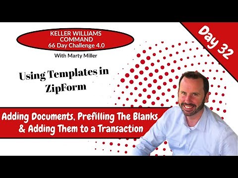 KW Command 66 Day Challenge 4.0 Day 32 - Creating and Using Templates in ZipForm