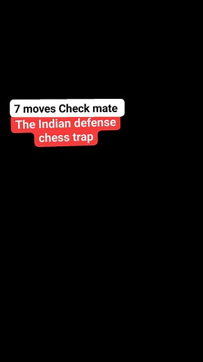 1.1M views · 6K reactions | The Indian defense chess trap 7 moves check mate #viralreelsfb #reelsvideo #reelsfb #viralvideoreels #chesstrap #viralpage #checkmate #chess #beginner #gambit #trendingreels #trendingvideo #trending | Bince Rafael Operiano | Facebook