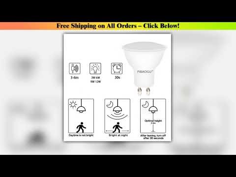 1PC LED Bulb GU10 PIR MotionSensor Night Light 3W 6W 9W 12W Cold White Warm White For Indoor Home