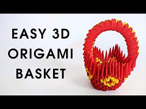 3D easy origami basket | How to make a modular basket | 3D origami